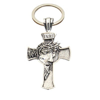 Chaveiro Cruz de Jesus com Coroa de Espinhos