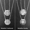 Escapulário São Bento Masculino Prata 925