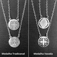 Escapulário São Bento Masculino Prata 925