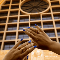 Anel de Cruz Ouro 14K Premium - Ajustável