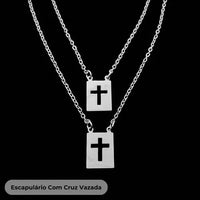 Escapulário Pai Nosso em Prata 925
