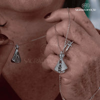 [COMPRE 1 LEVE 2] Colar Nossa Senhora Dupla Face - Manto de Zircônia e Prata 925