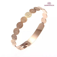 Pulseira de São Bento Folheado a Ouro, Prata 925 e Rosê