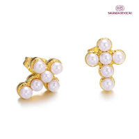 Brinco de Cruz Mini de Peróla