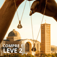 [COMPRE 1 LEVE 2] Colar Nossa Senhora Aparecida Dupla Face - Zircônia Premium & Ouro 14K