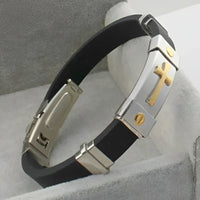 Pulseira de Cruz Masculina - Luxo e Devoção