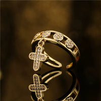 Anel com Pingente Cruz do Altíssimo - Ajustável