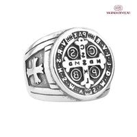 Anel de São Bento Inoxidável - Prata