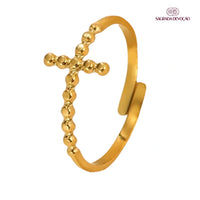 Anel de Cruz Bendita - Ajustável