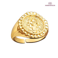 Anel Nossa Senhora de Fátima Ouro 14k - Ajustável