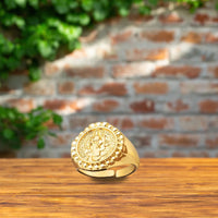 Anel Nossa Senhora de Fátima Ouro 14k - Ajustável