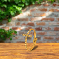 Anel de Cruz Bendita - Ajustável