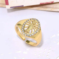 Anel Maria de Nazaré Ouro 14k - Ajustável