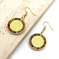 Brinco São Bento com Zircônias Coloridas