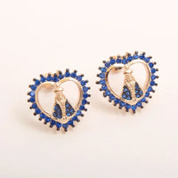 Brinco de Nossa Senhora Aparecida Amor Divino - Zircônia Premium